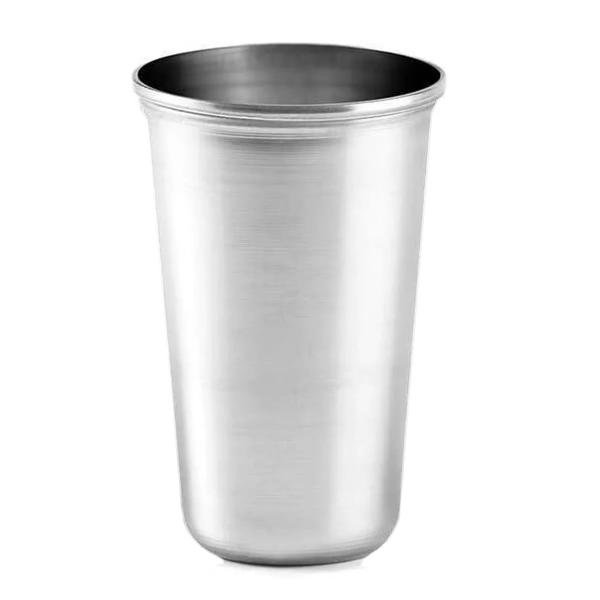 Imagem de 10 Copos Aço Inox Resistente Grande Cerveja Agua Suco 250ml