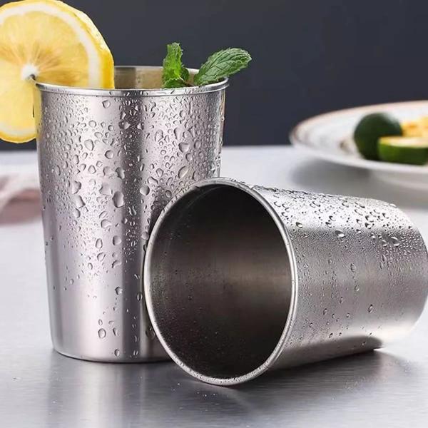 Imagem de 10 Copos  Aluminio Resistente Grande Cerveja Agua Suco 250ml