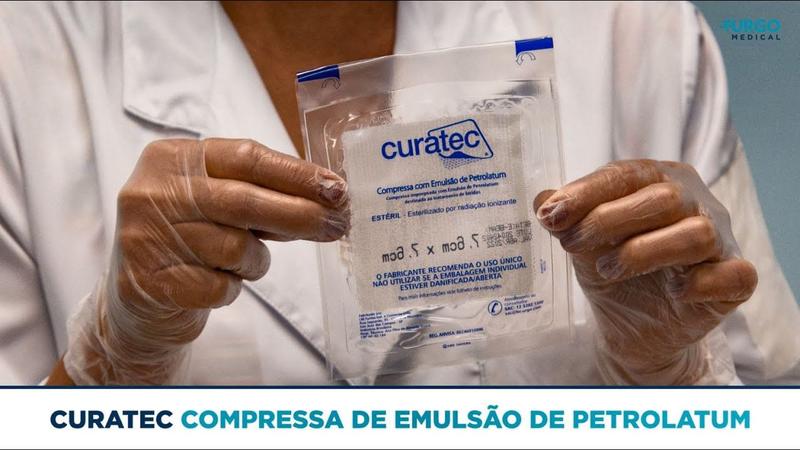 Imagem de 10 Curativos Compressa Emulsão Petrolatum Alivia Dor 7,6cmx7,6cm