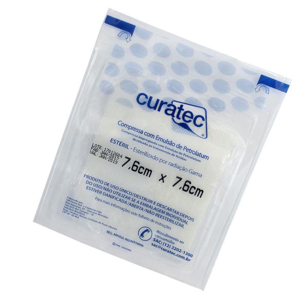 10 Curativos Compressa Emulsão Petrolatum Alivia Dor 7,6cmx7,6cm - CURATEC Imagem de 10 Curativos Compressa Emulsão Petrolatum Alivia Dor 7,6cmx7,6cm