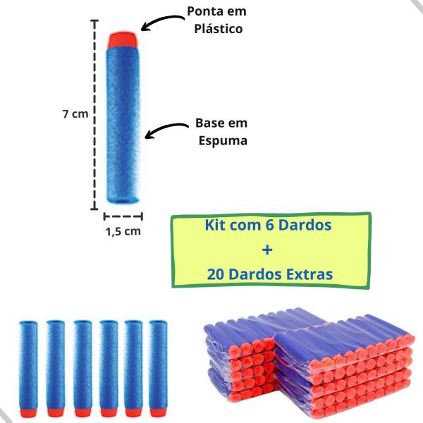 Imagem de  10 Dardos De Espuma Munição Para Lança Dardos De Brinquedo