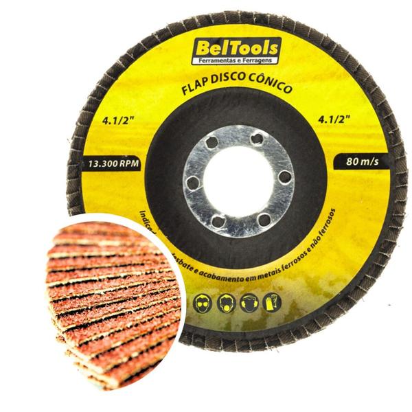 Imagem de 10 Discos Lixa Flap 4.1/2 Grão 120  Classic Basic Beltools