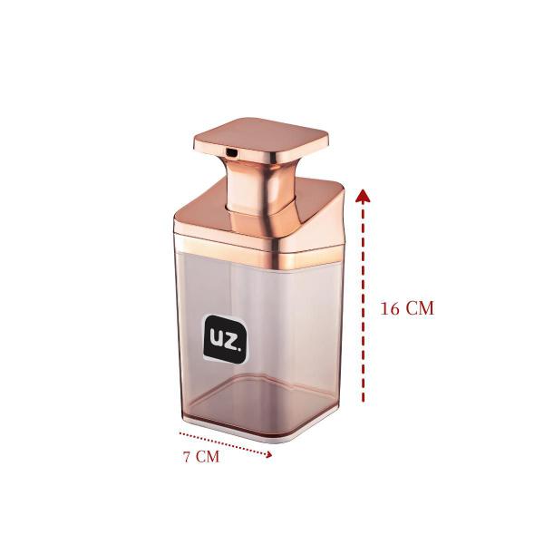 Imagem de 10 Dispenser Sabão Liquido Slim Rose Gold Quadrado Banheiro