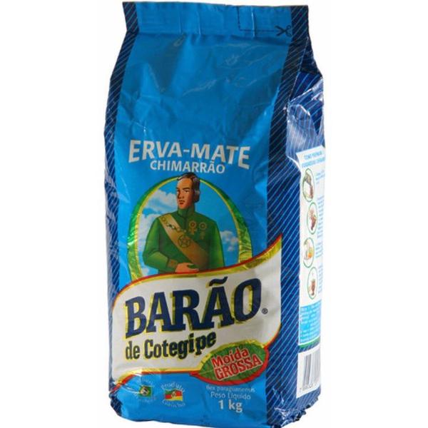 Imagem de 10 Erva Mate Chimarrão BARÃO MOÍDA GROSSA  Sem Glúten 1 Kg