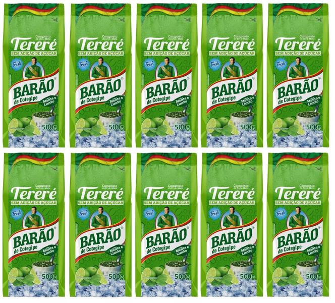 10 Erva Mate Tereré BARÃO LIMÃO FRESH Menta Sem Glúten 500 g - Barão de Cotegipe Imagem de 10 Erva Mate Tereré BARÃO LIMÃO FRESH Menta Sem Glúten 500 g