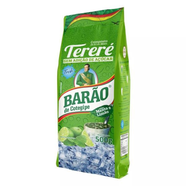 10 Erva Mate Tereré BARÃO LIMÃO FRESH Menta Sem Glúten 500 g - Barão de Cotegipe Imagem de 10 Erva Mate Tereré BARÃO LIMÃO FRESH Menta Sem Glúten 500 g