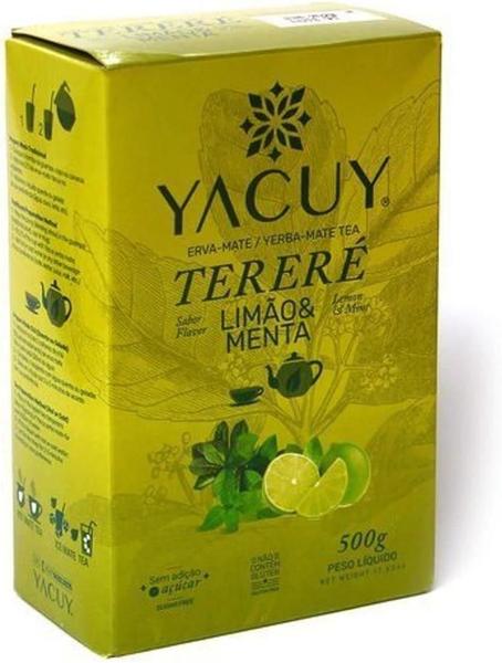 Imagem de 10 Erva Mate Tereré YACUY LIMÃO E MENTA 500G