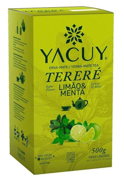 10 Erva Mate Tereré YACUY LIMÃO E MENTA 500G Imagem de 10 Erva Mate Tereré YACUY LIMÃO E MENTA 500G