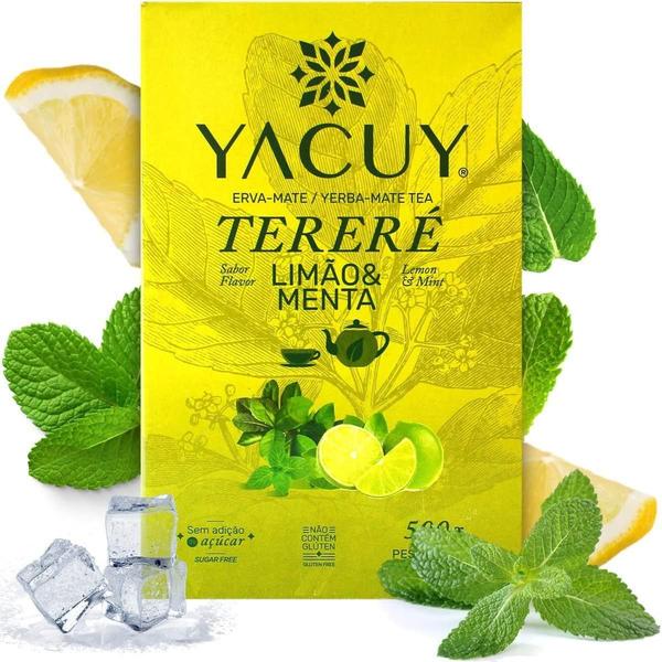 10 Erva Mate Tereré YACUY LIMÃO E MENTA 500G Imagem de 10 Erva Mate Tereré YACUY LIMÃO E MENTA 500G