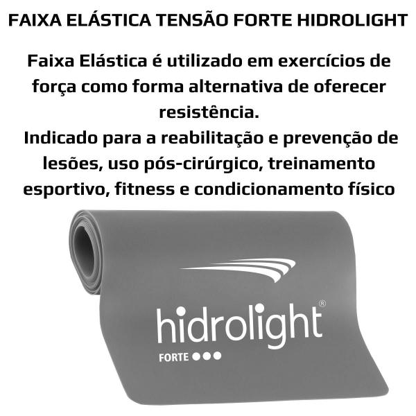 Imagem de 10 Faixas Elástica Hidrolight Resistência Forte Exercícios Pilates Yoga Fisioterapia