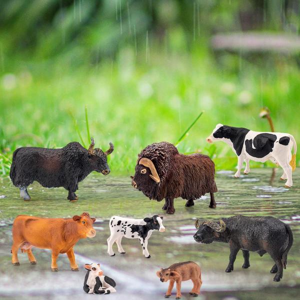 Imagem de 10 Figuras de Animais de Fazenda Realistas - Brinquedos para Festa Infantil