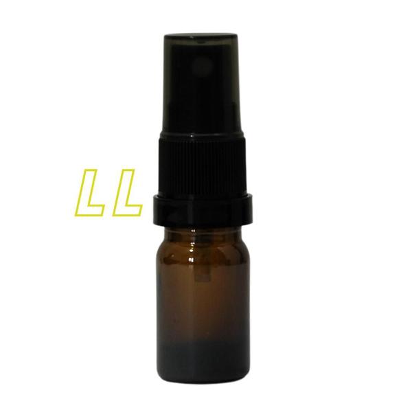 Imagem de 10 Frasco De Vidro Âmbar 5ml C/ Válvula Spray Preto