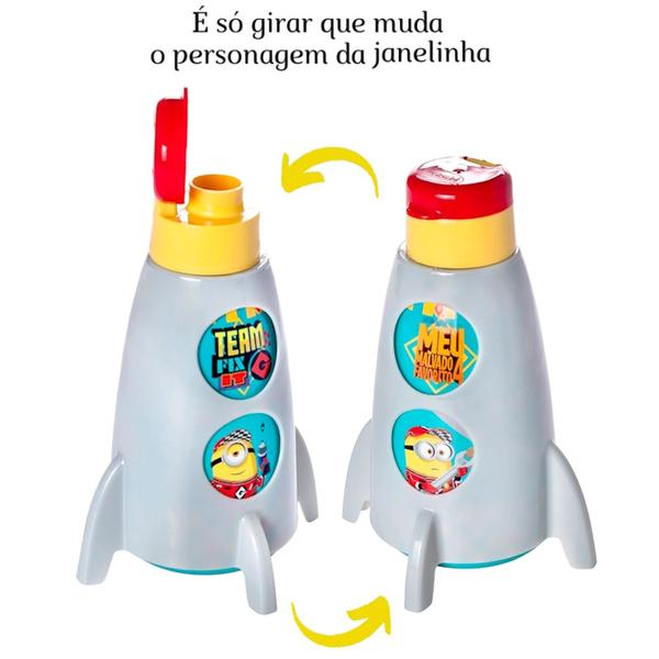 Imagem de 10 Garrafas Formato de Foguete Estampa Minions Sacola Surpresa Decoração de Aniversário