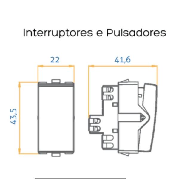 Imagem de 10 Interruptores Paralelo Sleek 10a 250v Margirius Plástico