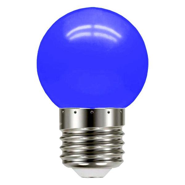 Imagem de 10 Lâmpada Bolinha Azul 40w Incandescente E-27 127v