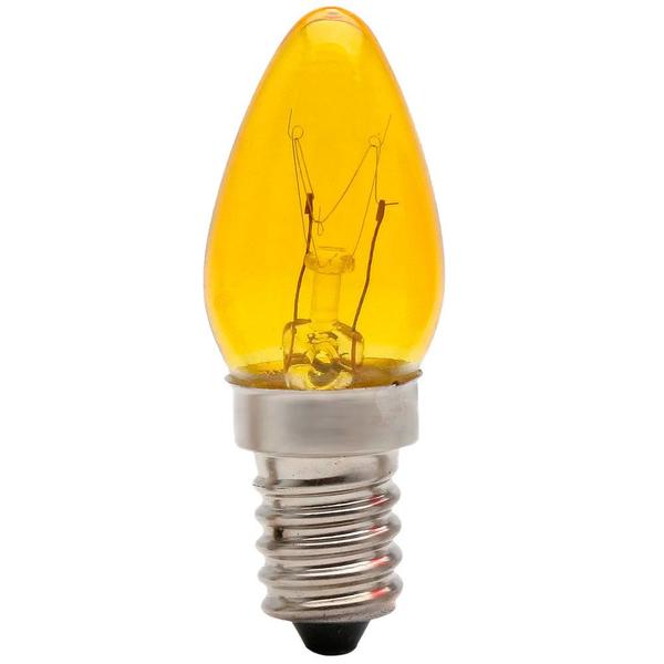 Imagem de 10 Lâmpada Chupeta Ambar 7w Incandescente E-14 220v