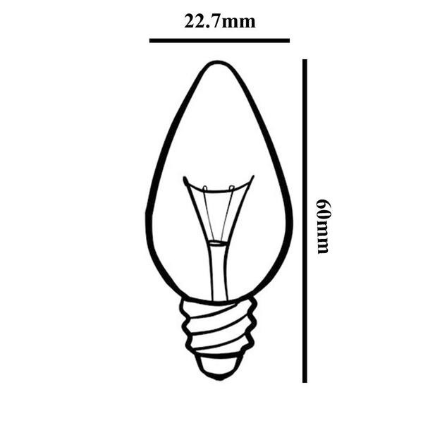 10 Lâmpada Chupeta Ambar 7w Incandescente E-14 220v - BRASFORT Imagem de 10 Lâmpada Chupeta Ambar 7w Incandescente E-14 220v
