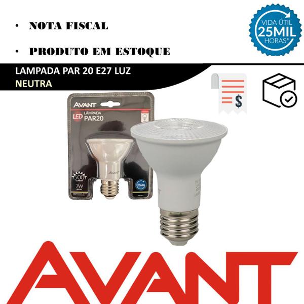 Imagem de 10 Lampada Led Par 20 7w Branco Neutro 4000k E27 Bivolt