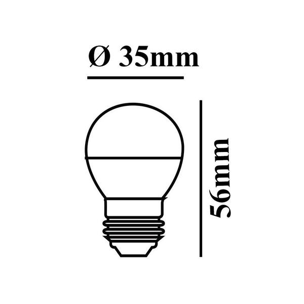 Imagem de 10 Lâmpada Mini Bolinha Ambar 7w Incandescente 127v