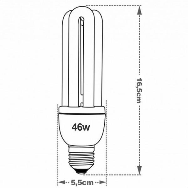 Imagem de 10 Lâmpadas 3U 46W 6000K Fluorescente Para Softbox T-Photo 220v