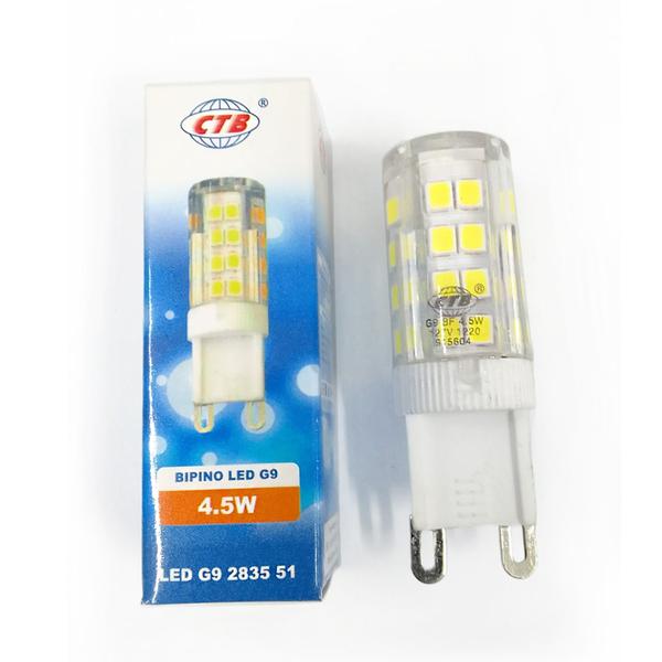 Imagem de 10 Lâmpadas LED Bipino G9 4,5W 127V ou 220V Luz Branca Fria/6000K Lustres Arandelas Luminárias