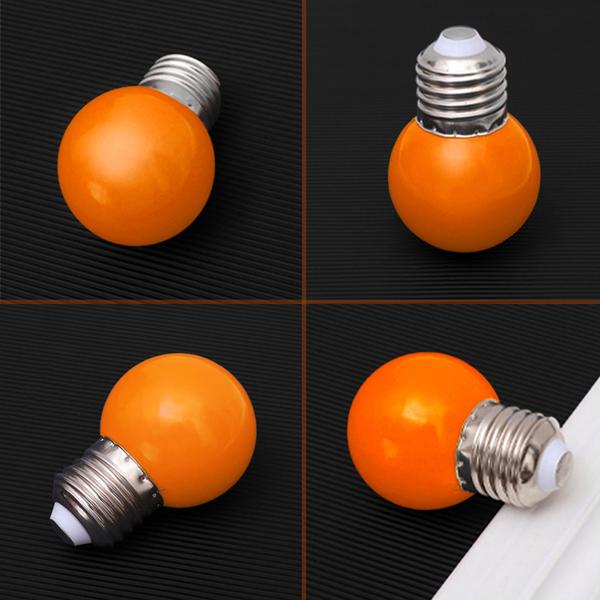 Imagem de 10 Lâmpadas LED Bolinha COLOR 1W 127V E27 - LARANJA