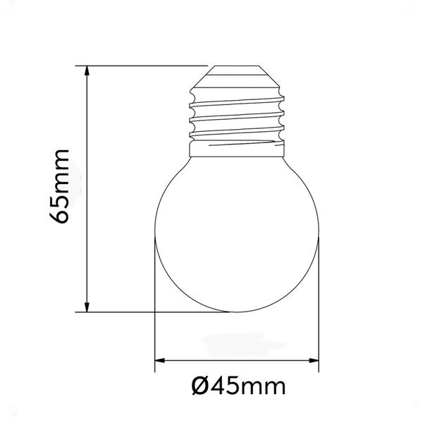 Imagem de 10 Lâmpadas LED Bolinha COLOR 1W 220V E27 - AZUL