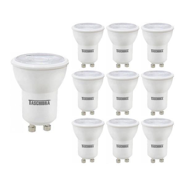 Imagem de 10 Lâmpadas LED Taschibra Tdl 20 Mini Dicroica Mr11 3,5W Bivolt Gu10 2700K Luz Amarela