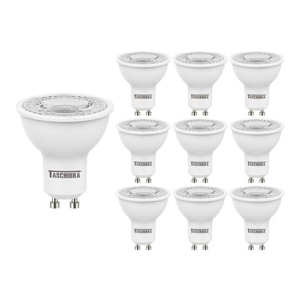 Imagem de 10 Lâmpadas LED Taschibra Tdl 40 Dicroica Mr16 6W Gu10 Bivolt 4000K Luz Neutra