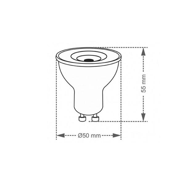 Imagem de 10 Lâmpadas LED Taschibra Tdl 40 Dicroica Mr16 6W Gu10 Bivolt 6500K Luz Branca