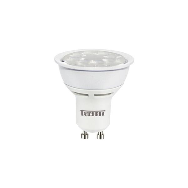 Imagem de 10 Lâmpadas LED Taschibra Tdl 50 Dicroica Mr16 7W Bivolt Gu10 2700K Luz Amarela