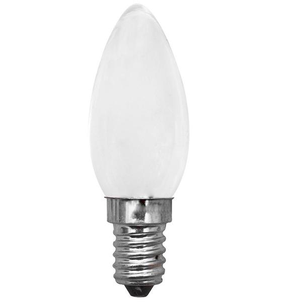 10 Lâmpadas Vela 40w Rosca E-14 Incandescente Leitosa 220v - BRASFORT Imagem de 10 Lâmpadas Vela 40w Rosca E-14 Incandescente Leitosa 220v