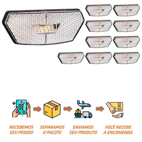 Imagem de 10 Lanterna Diamante Randon LED Cristal c/ Suporte - Conect