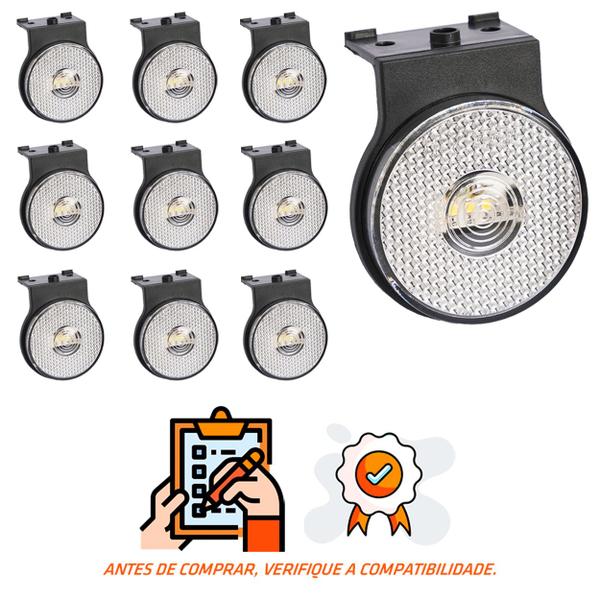 Imagem de 10 Lanterna Lateral Noma LED Cristal 65mm c/ Suporte - Fio