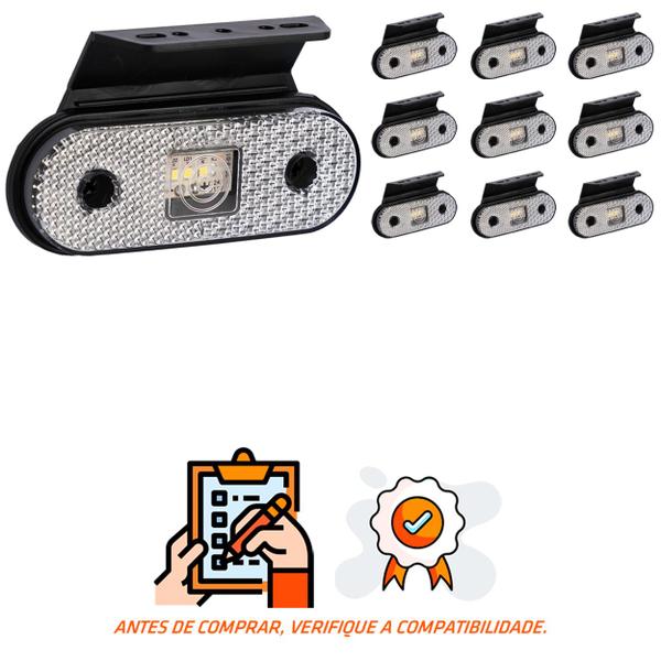 Imagem de 10 Lanterna Lateral Noma LED Cristal c/ Suporte - Fio