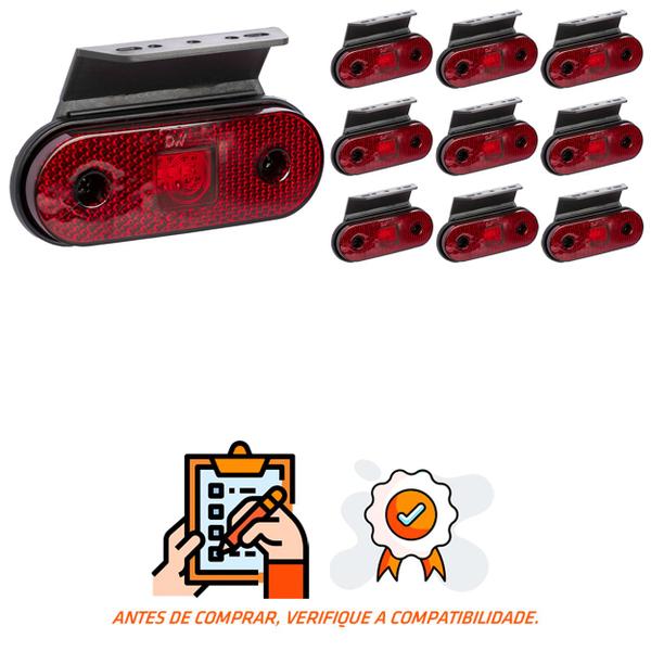 Imagem de 10 Lanterna Lateral Noma LED Rubi c/ Suporte - Fio