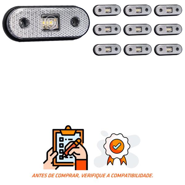 Imagem de 10 Lanterna Lateral Randon LED Cristal Saída Fios