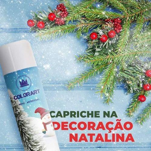 Imagem de 10 Lata Spray Colorart Neve Artificial 300ml Decoração Natal