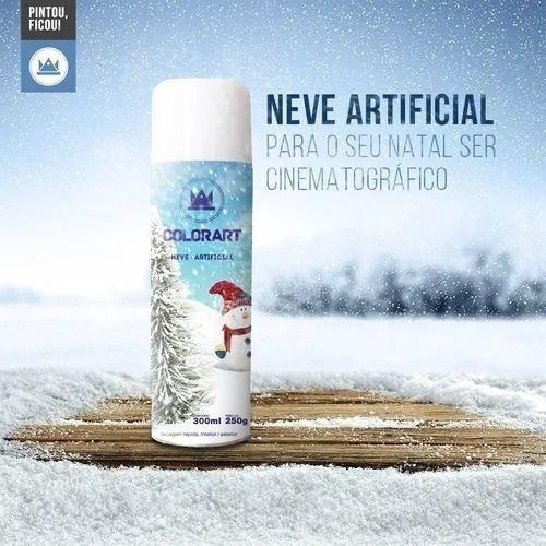 Imagem de 10 Lata Spray Colorart Neve Artificial 300ml Decoração Natal