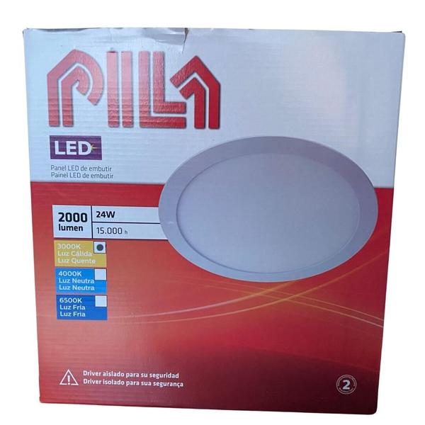 Imagem de 10 Luminárias Painel Led Embutir Philips Pila 24w 3000k 295mm