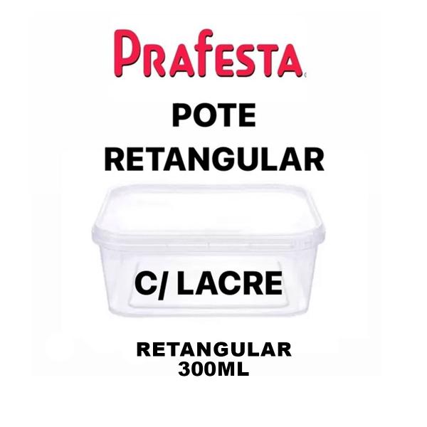 Imagem de 10 Marmita Pote Retangular C/lacre Microondas Freezer 350ml