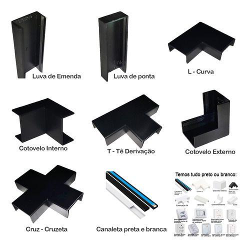 10 Metros Canaleta Preta 20x10mm Protege Cabo Organiza Fio - Loja Dinka Imagem de 10 Metros Canaleta Preta 20x10mm Protege Cabo Organiza Fio