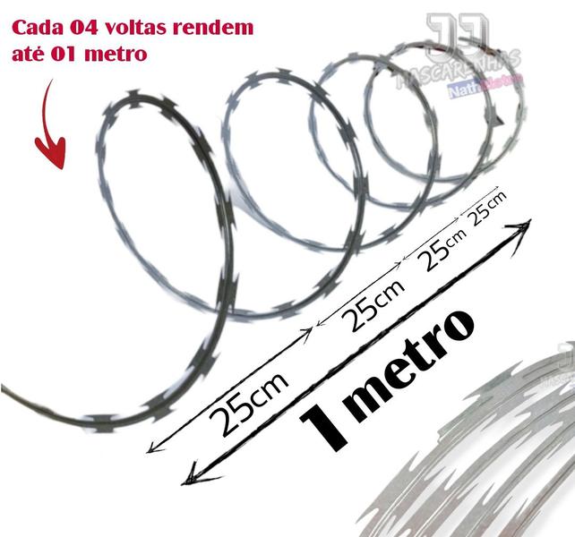 Imagem de 10 metros Concertina para muro portão cerca 30cm - 40 voltas