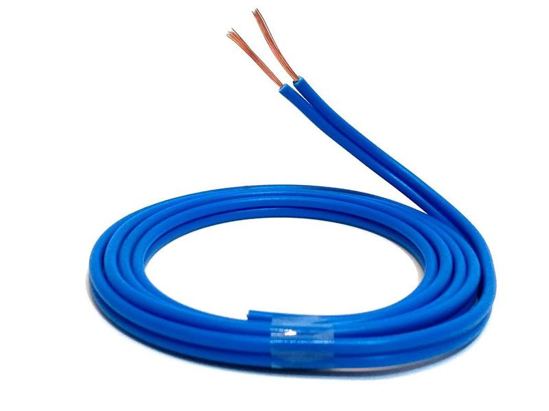 10 Metros Fio Paralelo Azul 2x1,50mm Emborrachado 2x14 Automotivo Alto Falante Flexível Som De Carro 1,5mm 10m - UNIQ CABLE Imagem de 10 Metros Fio Paralelo Azul 2x1,50mm Emborrachado 2x14 Automotivo Alto Falante Flexível Som De Carro 1,5mm 10m