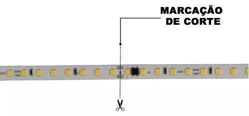 Imagem de 10 Metros Fita De Led 120 Leds Monovolt C/ Conector Plug