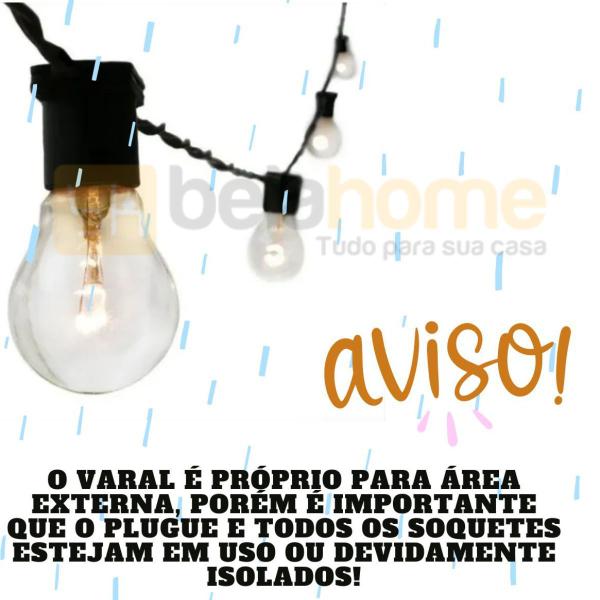 10 Metros Varal De Luzes Festão Natal C/ Lâmpadas Bolinha Led G45 - Bela Home Imagem de 10 Metros Varal De Luzes Festão Natal C/ Lâmpadas Bolinha Led G45