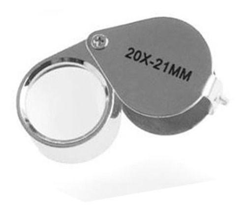 Imagem de 10 Mini Lupa 20x 21mm Inox Relojoeiro Joalheiro Gota De Mão