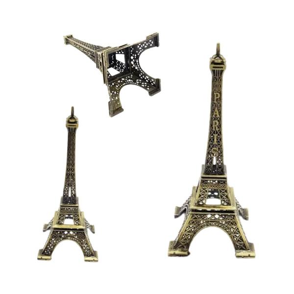 Imagem de 10 Mini Torres Eiffel Paris Decorativa em Metal 8cm Presente