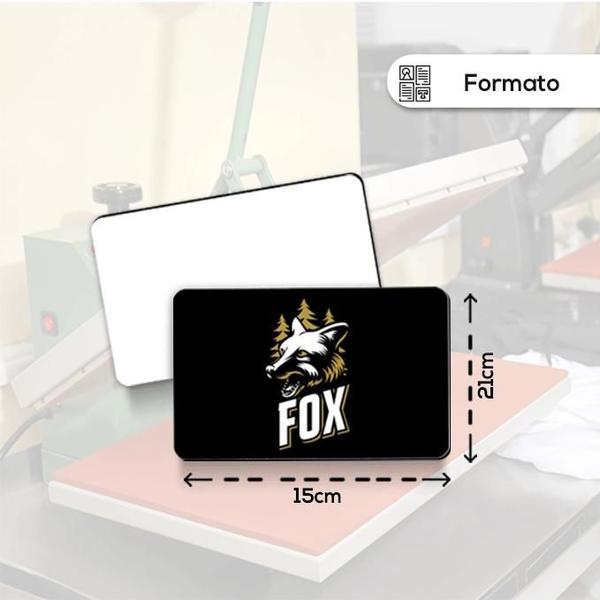 Imagem de 10 Mouse Pad Branco Retangular para Sublimação - 21x15 - Anti Derrapante com Borracha de Neoprene