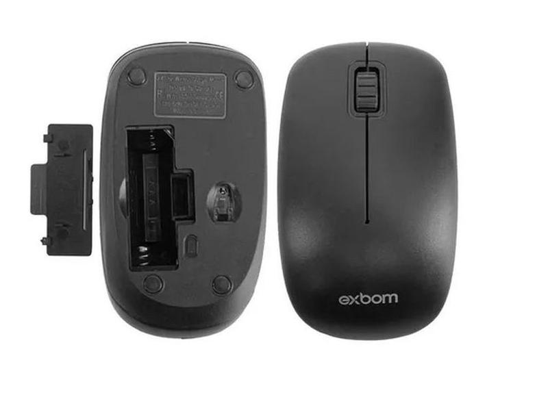 Imagem de 10 Mouse Sem Fio Com Receptor Usb 2.4ghz Exbom Ms-s22 Preto